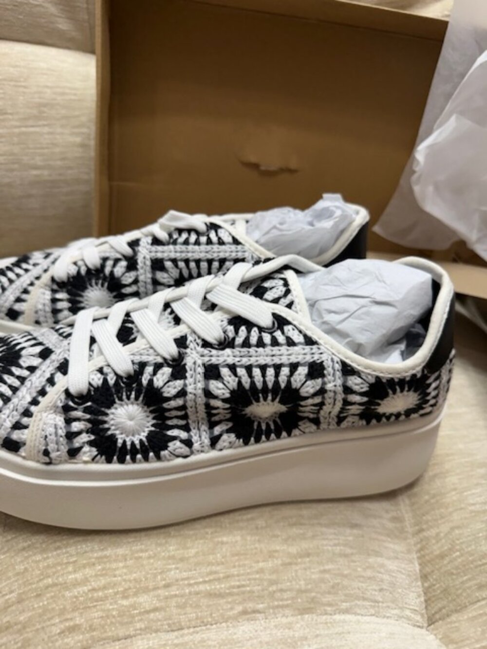 Dirty Laundry Recreation Crochet Platform Sneakers 11